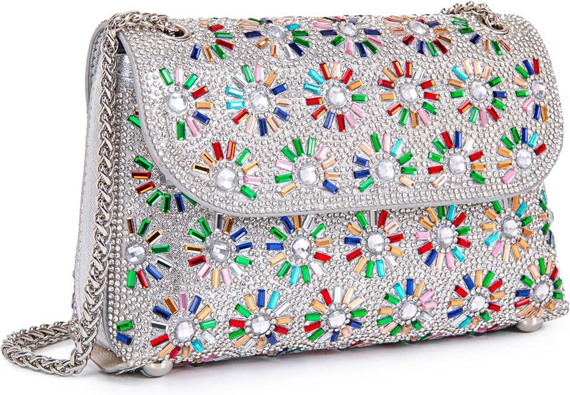 BBTT.ful Shoulder Bags Crossbody Bag Purses Handbags Crystals Rhinestone Evening Bag for Women Clutch Purse with Chain - Image 1